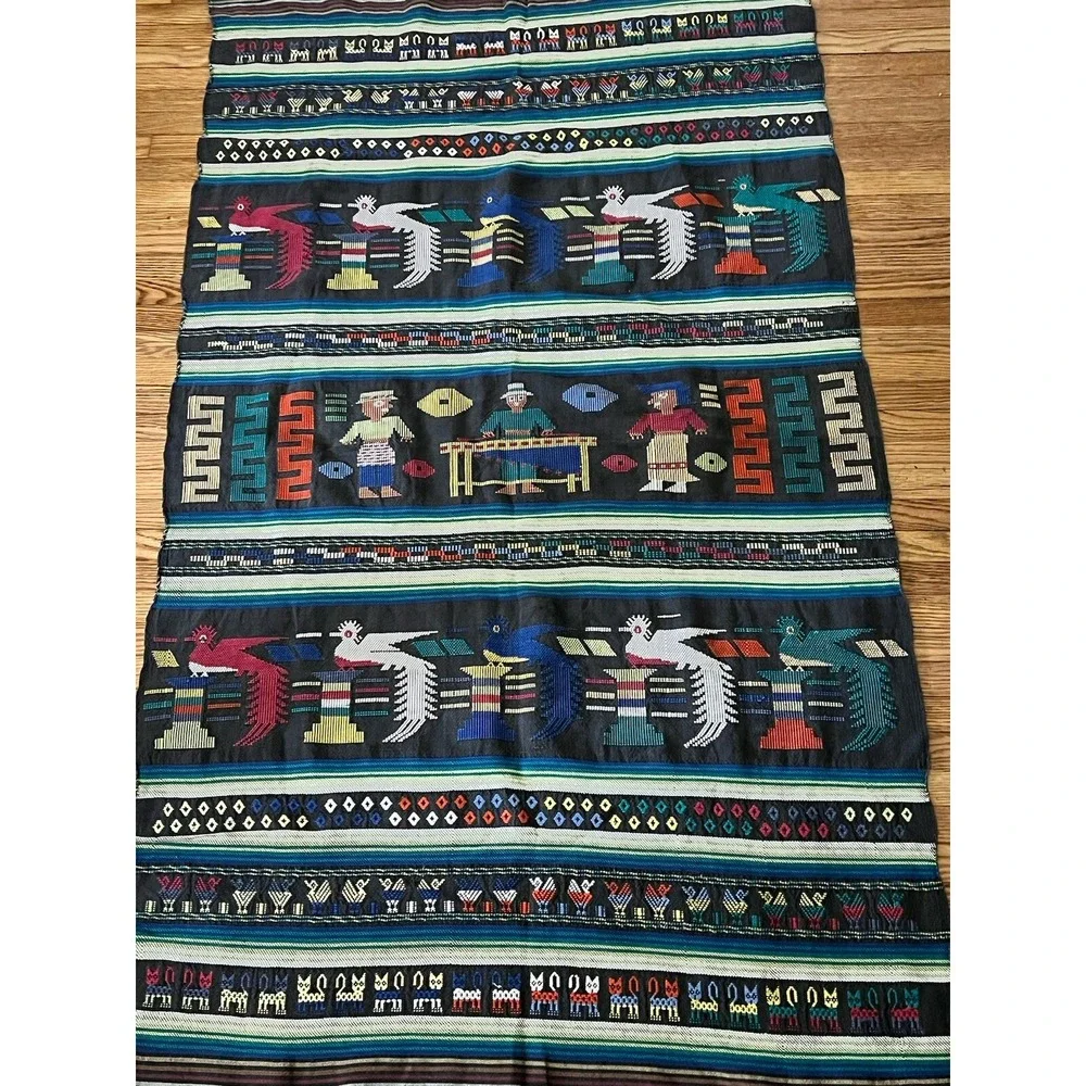 Peruvian Woven Tapestry Wall Hanging/ Beautiful Boho Style Handcrafted‎ Textile
